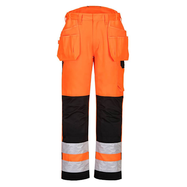 Portwest Herr PW2 Hi-Vis Holster Pocket Säkerhetsbyxor 41R Ora Orange/Black 41R