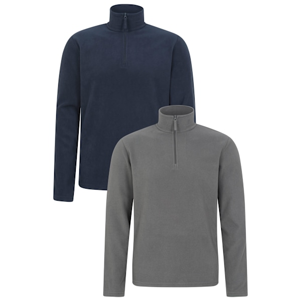 Mountain Warehouse Herr Camber II Fleece Top (2-pack) XS Mörkgrå Dark Grey XS