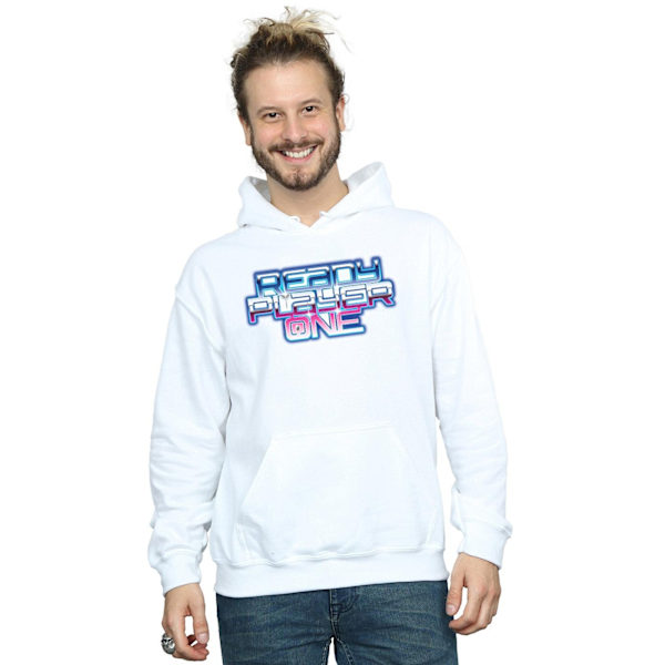 Ready Player One Herr Gradient Logo Hoodie 4XL Vit White 4XL