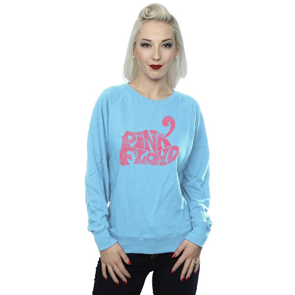 Pink Floyd Dam/Damer Retro Logo Sweatshirt M Baby Blue Baby Blue M