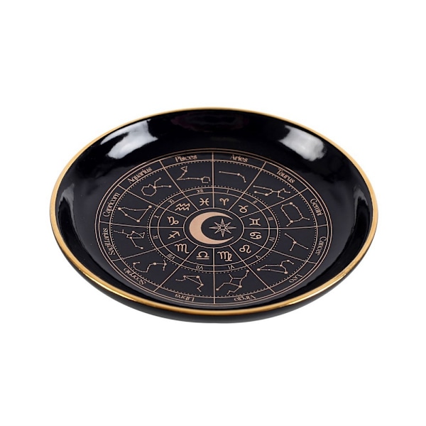 Something Different Astrologisk Hjul Prydnadsfat En Storlek Svart Black One Size