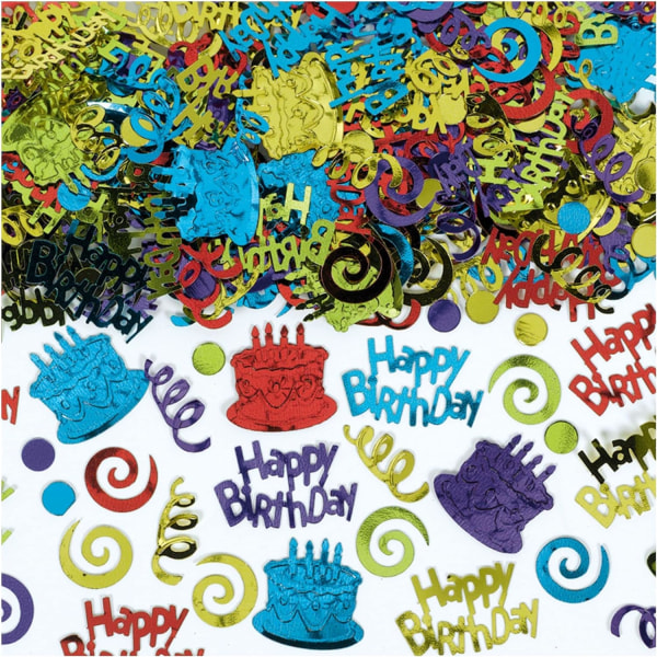 Amscan Folie Grattis på födelsedagen Confetti One Size Flerfärgad Multicoloured One Size