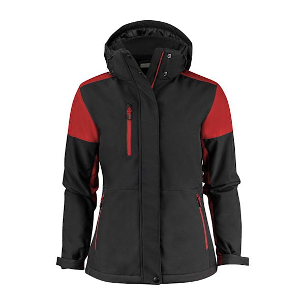 Printer Dam/Dam Vadderad Soft Shell Jacka XL Svart/Röd Black/Red XL