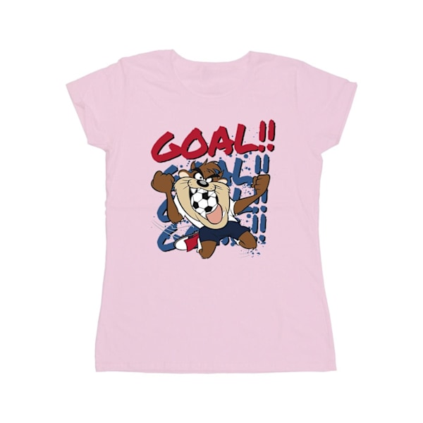 Looney Tunes Dam/Dam Taz Mål Mål Mål Bomull T-shirt M Baby Pink M