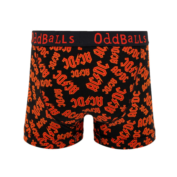 OddBalls Herr Repeat Logo AC/DC boxer XXS Röd/Svart Red/Black XXS