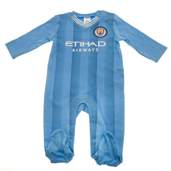 Manchester City FC Baby Sleepsuit 0-3 månader himmelsblå Sky Blue 0-3 Months