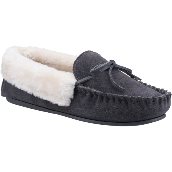 Cotswold Dam/Dam Sopworth Moccasin Tofflor 8 UK Grå Grey 8 UK