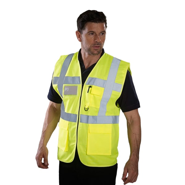 Grafters Unisex Safety Hi-Visibility Executive väst L Yell Yellow L