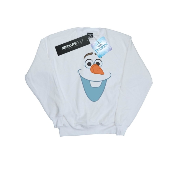 Disney Girls Frozen Olaf Face Sweatshirt 9-11 år Vit White 9-11 Years