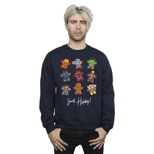 Marvel Gingerbread Avengers Sweatshirt L Marinblå Navy Blue L