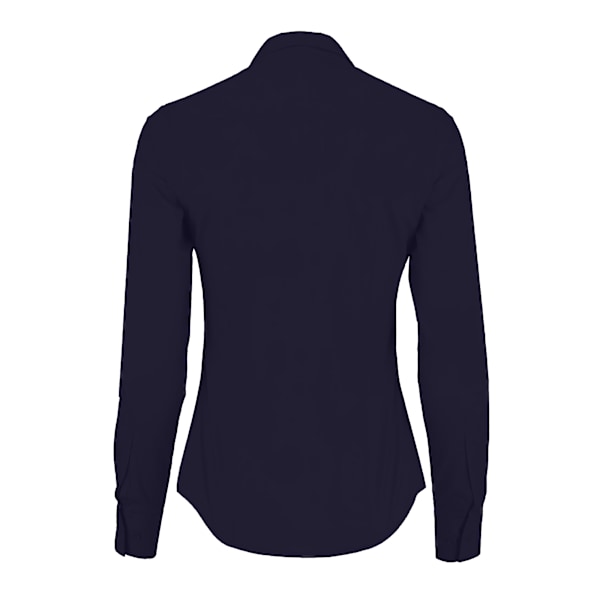 Kustom Kit Dam/Kvinnor Långärmad Skräddarsydd Poplinskjorta 10 D Dark Navy 10