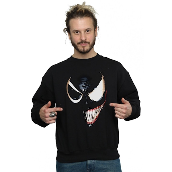 Marvel Venom Split Face Sweatshirt 4XL Svart Black 4XL