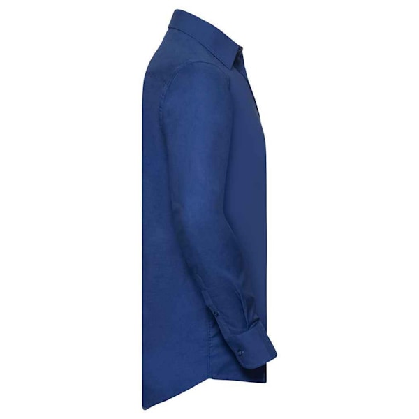 Russell Collection Herr Oxford Lätt-Skötsel Långärmad Formell Skjorta Bright Royal Blue 14.5in