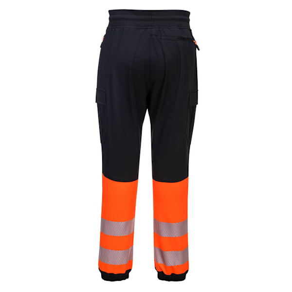 Portwest Herr KX3 Hi-Vis Flexibla Joggingbyxor XXL R Svart/O Black/Orange XXL R