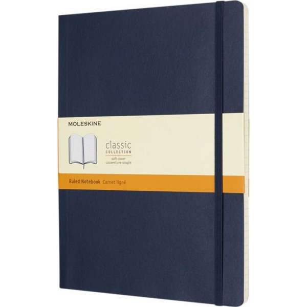 Moleskine Classic XL Soft Cover Ruled Notebook En one size Sapphir Sapphire One Size