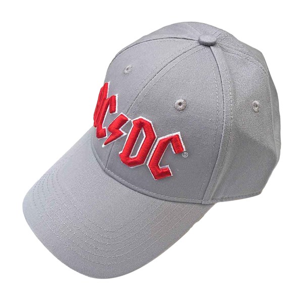 AC/DC Unisex Vuxen Logo Baseball Cap En Storlek Grå Grey One Size