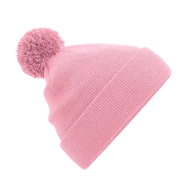 Beechfield Barnens/Barn Original Pom Pom Mössa En Storlek Dammig Dusty Pink One Size