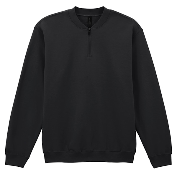 Gildan Unisex Vuxen Softstyle Mellantung Tröja med Kvartsdragkedja Black XXL