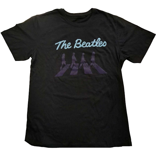 The Beatles Unisex Adult Crossing Silhouettes Bomull T-shirt S Black S