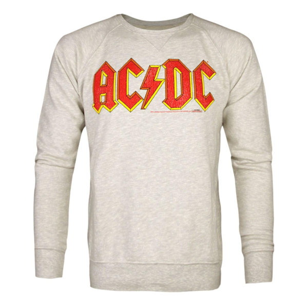 Amplified Official Mens AC/DC Comics Logo Sweatshirt L Grå Grey L