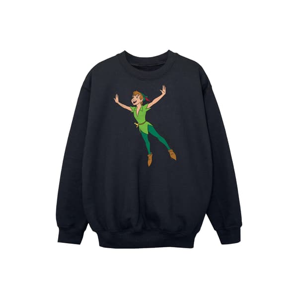 Peter Pan Flickor Klassisk Flygande Bomullströja 7-8 År Svart Black 7-8 Years