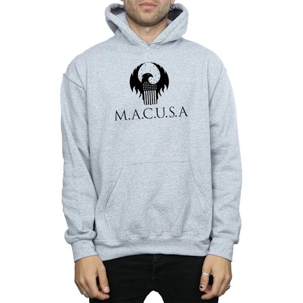 Fantastiska vidunder Mäns MACUSA Logo Hoodie M Sports Grey Sports Grey M