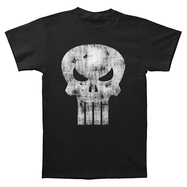 The Punisher Unisex Vuxen Distressed Logo T-Shirt S Svart Black S