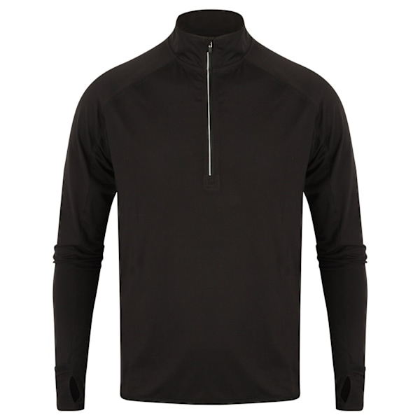 Tombo Herr Quarter Zip Långärmad Topp M Svart Black M