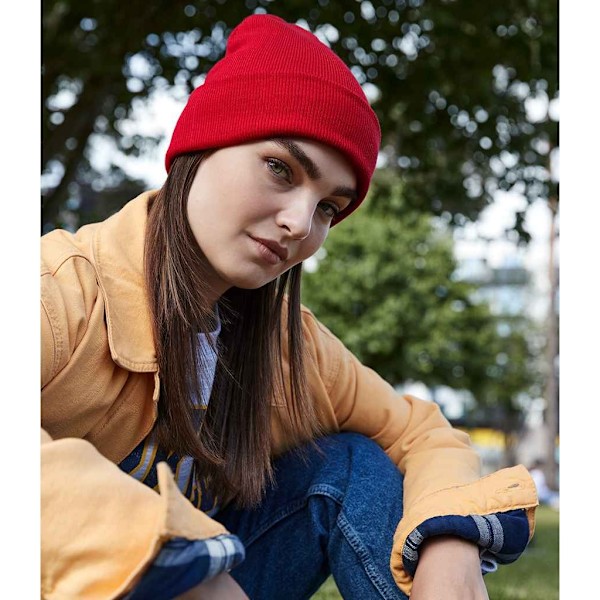 Beechfield Original Cuffed Organic Cotton Beanie One Size Class Classic Red One Size