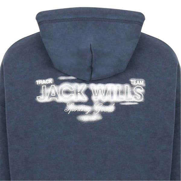 Jack Wills Herr Script Långärmad Hoodie M Marinblå Navy M