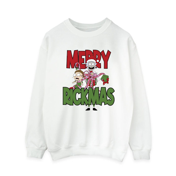 Rick And Morty Dam/Damer Merry Rickmas Sweatshirt M Vit White M