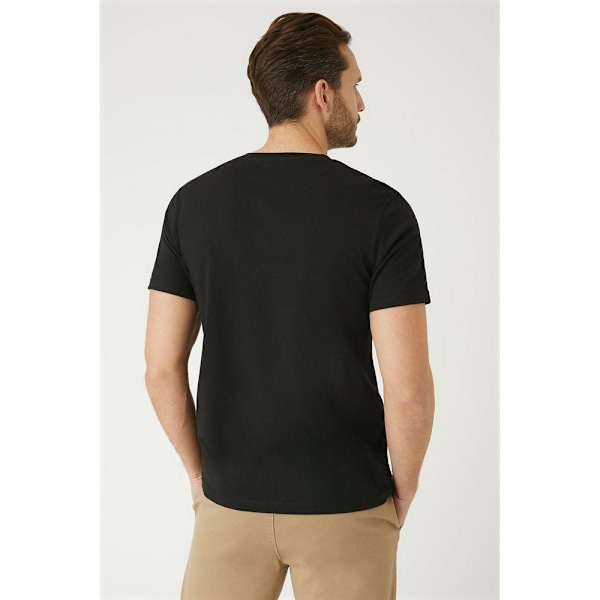 Burton Herr T-shirt med Morfar-Krage Storlek L Svart Black L