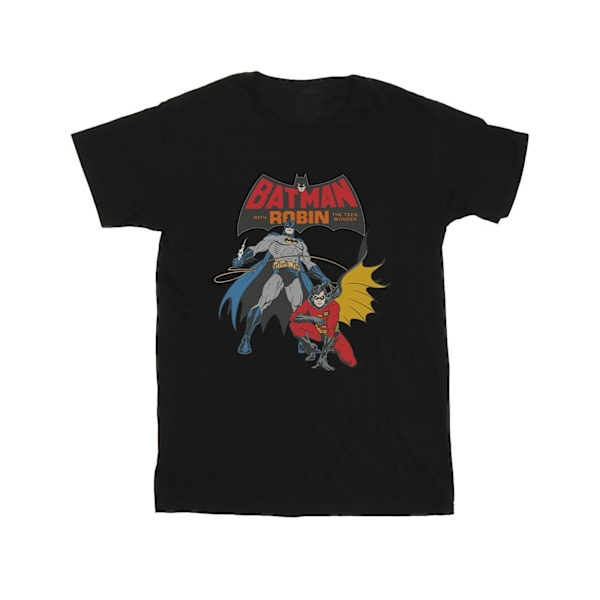 DC Comics Boys Batman And Robin T-Shirt 7-8 År Svart Black 7-8 Years