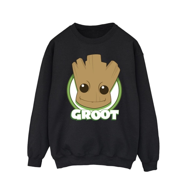 Guardians Of The Galaxy Mens Groot Badge Sweatshirt S Svart Black S