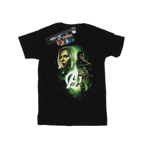 Marvel Mens Avengers Infinity War Widow Panther Team Up T-shirt Black S