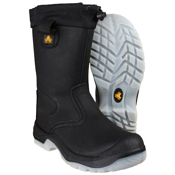 Amblers Steel FS209 Säkerhets Dragkedja / Herr Stövlar / Riggers Säkerhet Black 11 UK