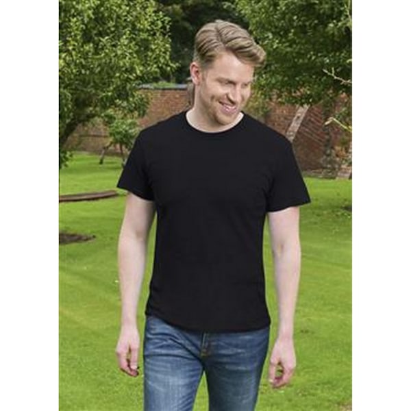 Casual Classic Mens Ringspun Original Tee 2XL Svart Black 2XL