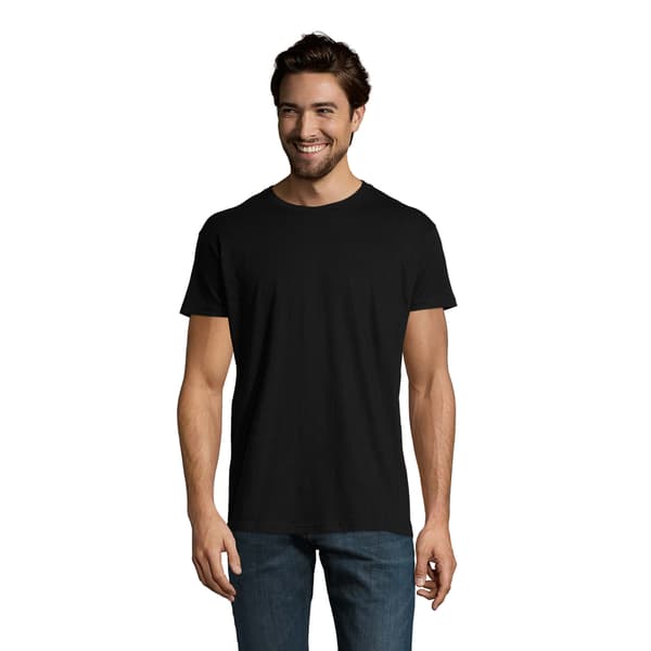 SOLS Herr Imperial Slim Fit Kortärmad T-shirt L Deep Black Deep Black L