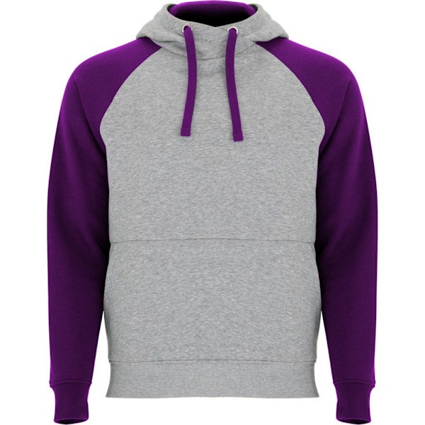 Roly Unisex Vuxen Badet Tvåfärgad Huvtröja XXL Heather Grey/Purple Heather Grey/Purple XXL