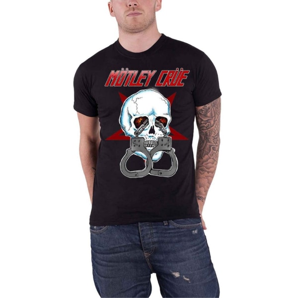 Brokig Crue Unisex Vuxen Skull Cuffs T-shirt L Svart Black L