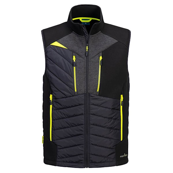 Portwest DX4 Vadderad Hybridväst för män L Svart Black L