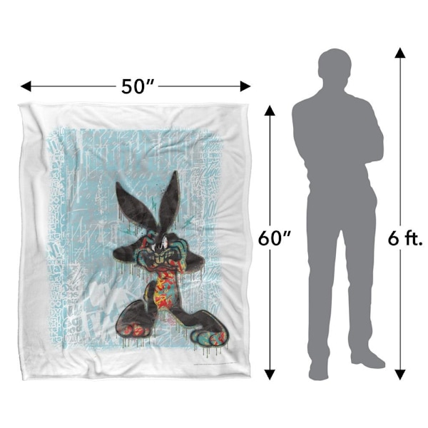 Looney Tunes Graffiti Bugs Bunny Filt En Storlek Flerfärgad Multicoloured One Size