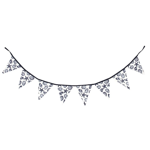 Something Different Coastal Charm Tyg Snäckor Vimpel En White/Black One Size