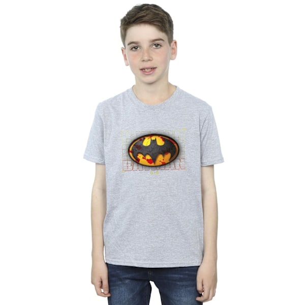 DC Comics Boys The Flash Batman Red Splatter T-Shirt 7-8 år Sports Grey 7-8 Years