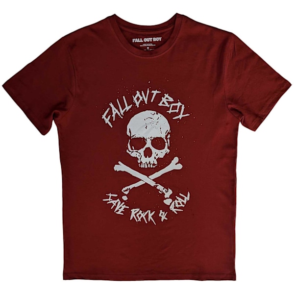 Fall Out Boy Unisex Adult Save Rock and Roll T-Shirt XXL Röd Red XXL