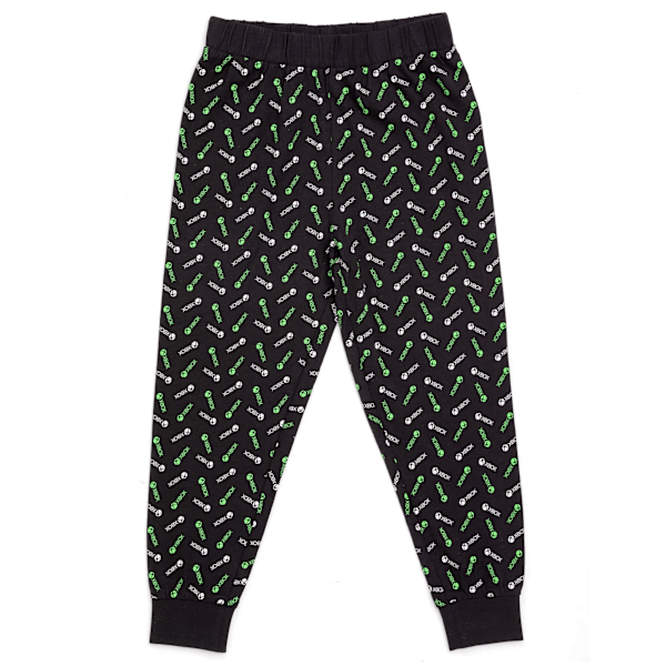 Xbox Pojkars Spelkontroll Långärmad Pyjamas Set 9-10 År Blå Black/Green 9-10 Years