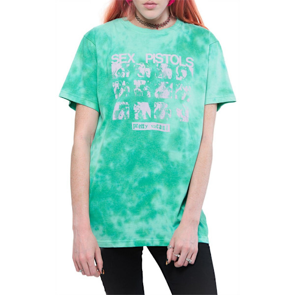 Sex Pistols Unisex Vuxen Pretty Vacant Dip Dye Bomull T-shirt M Green M