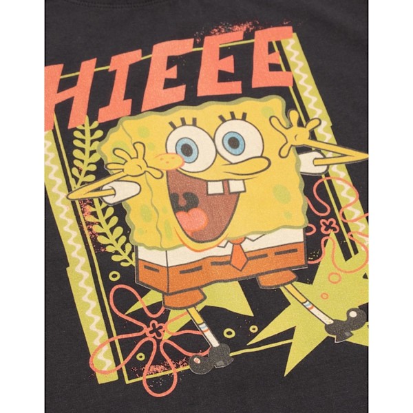 SpongeBob SquarePants Dam/Damer Beskuren Topp S Kolgrå/Gul Charcoal Grey/Yellow S