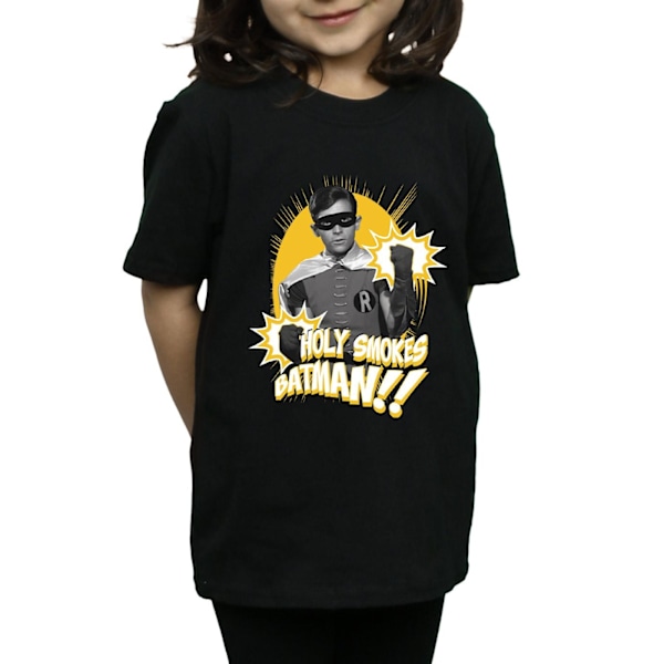 DC Comics Girls Batman TV-serie Robin Holy Smokes bomull T-shirt Black 12-13 Years