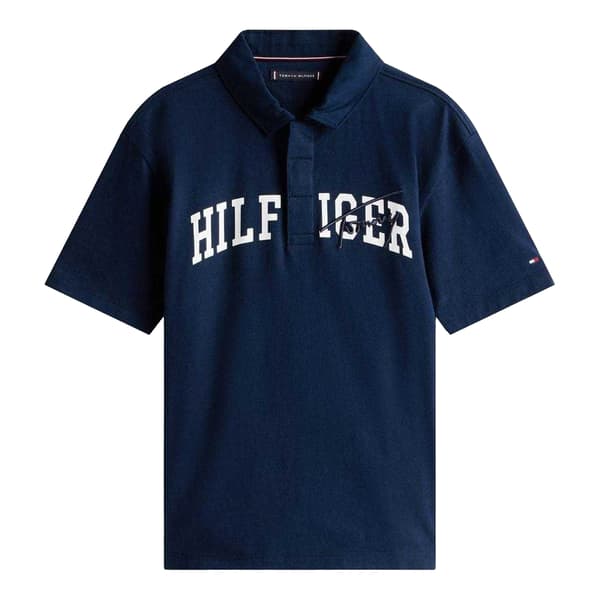 Tommy Hilfiger Barn/Kids Script Logo Pikétröja 10 år N Night Navy 10 Years